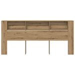 Tête de lit armoire chêne artisanal 220x18 5x104 5 cm