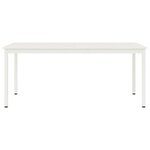 vidaXL Table de salle à manger / Table de repas Blanc 180 x 90 x 75 cm