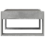 vidaXL Table basse avec LED infini gris béton 50x53x30 cm