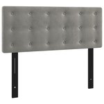 vidaXL Tête de lit Gris clair 100 x 5 x 78/88 cm Velours