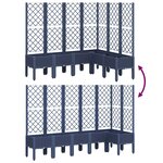 vidaXL Jardinière avec treillis bleu gris 160x120x142 cm PP