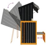 vidaXL Strandkorb avec coussins Résine tressée bois solide Noir gris