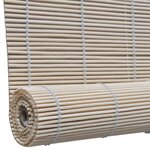 vidaXL Stores à rouleau Bambou naturel 2 Pièces 120x160 cm