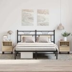 vidaXL Tables de chevet 2 Pièces chêne sonoma 40x35x50 cm bois ingénierie