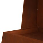 vidaXL Braise Marron 60 x 35 x 100 cm Acier patiné