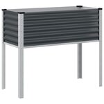 vidaXL Jardinière de jardin Anthracite 100x45x90 cm Acier