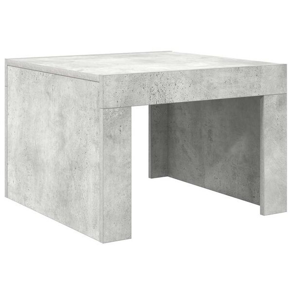 vidaXL Table basse gris béton 50x50x35 cm bois d'ingénierie