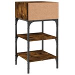 vidaXL Tables de chevet 2Pièces chêne fumé 35x34 5x70 c bois d’ingénierie