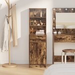 vidaXL Highboard en chêne fumé  40x41x135 cm  en bois d'ingénierie