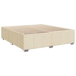 vidaXL Sommier à lattes de lit avec matelas Crème 200x200 cm Tissu