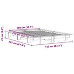 vidaXL Cadre de lit sans matelas blanc 140x200 cm bois de pin massif