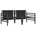 vidaXL Mobilier de jardin avec coussin 2 Pièces Anthracite Acier