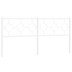 vidaXL Tête de lit métal blanc 180 cm