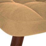 vidaXL Chaise à bascule avec repose-pied marron velours