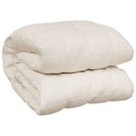 vidaXL Couverture lestée Crème clair 200x200 cm 13 kg Tissu