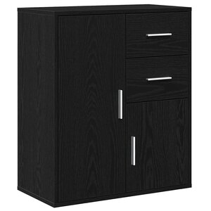 vidaXL Buffet avec tiroir Chêne noir 60 x 31 x 70 cm Bois d'ingénierie
