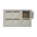 Bloc collectif leabox.com, 3x2, grade 3, simple face, Intérieur, fixation murale, Blanc pur RAL 9010 finition brillante