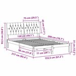 vidaXL Cadre de lit avec tête de lit rembourrée Blanc 150 x 200 cm