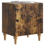 vidaXL Cabinet de chevet 2 Pièces Chêne fumé 43 x 34 5 x 50 cm