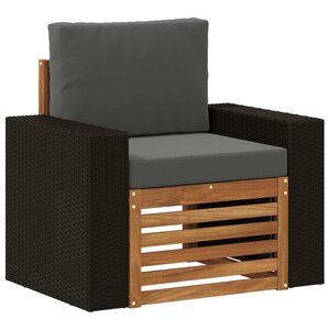 vidaXL Sofa de milieu extérieur Bois d'Acacia Massif Naturel