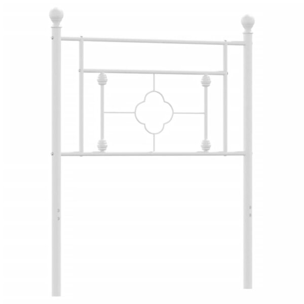 vidaXL Tête de lit métal blanc 80 cm