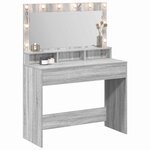 vidaXL Table de Toilette avec étagère Gris Sonoma 100 x 41 x 135 cm
