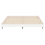 vidaXL Cadre de lit sans matelas blanc brillant 180x200 cm