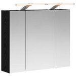 vidaXL Armoire Miroir de Salle de Bain Chêne noir 60 x 14 5 x 50 cm