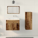 vidaXL Ensemble de meubles de salle de bain 3 pièces en bois ancien et bois d'ingénierie