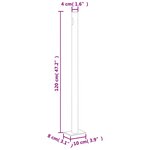 vidaXL Auvent latéral rétractable Crème 200x600 cm