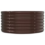 vidaXL Lit surélevé de jardin Acier enduit de poudre marron
