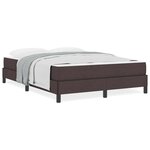 vidaXL Lit à ressorts avec matelas Marron foncé 160 x 200 cm tissu