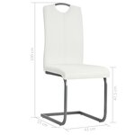 vidaXL Chaises à manger cantilever lot de 6 blanc similicuir