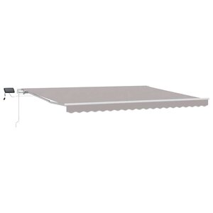 vidaXL Auvent Rétractable Gris clair 450 × 300 cm Tissu et acier