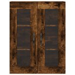vidaXL Buffet haut Chêne fumé 69 5x34x180 cm Bois d'ingénierie