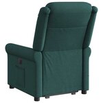 vidaXL Fauteuil inclinable de massage Vert foncé Tissu