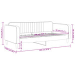 vidaXL Lit de repos sans matelas rose 90x200 cm velours