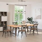 vidaXL Pieds de table à manger en acier naturel 2 pièces 90 x (72-73) cm Acier