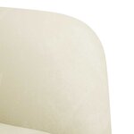 vidaXL Fauteuil avec accoudoirs crème 54 cm velours