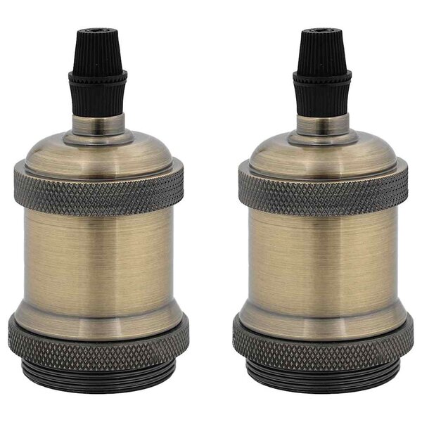 vidaXL Douilles de lampe 2 Pièces bronze E27