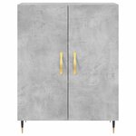 vidaXL Buffet haut Gris béton 69 5x34x180 cm Bois d'ingénierie