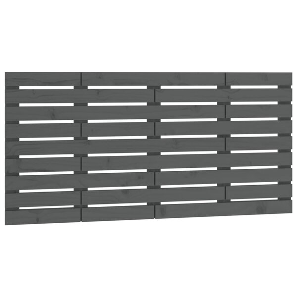 vidaXL Tête de lit murale Gris 146x3x63 cm Bois massif de pin