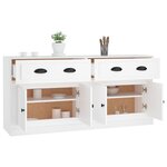 vidaXL Buffets 2 Pièces blanc bois d'ingénierie