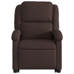 vidaXL Fauteuil inclinable de massage électrique Marron foncé Tissu