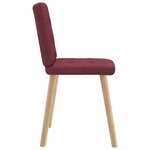 vidaXL Chaises à manger lot de 6 rouge bordeaux tissu