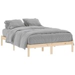 vidaXL Cadre de lit sans matelas 137x190 cm bois massif de pin