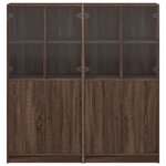 vidaXL Bibliothèque avec portes chêne marron 136x37x142 cm
