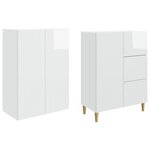 vidaXL Ensemble de Meubles 2 Pièces 66 x 34 5 x 90 cm Bois d'ingénierie