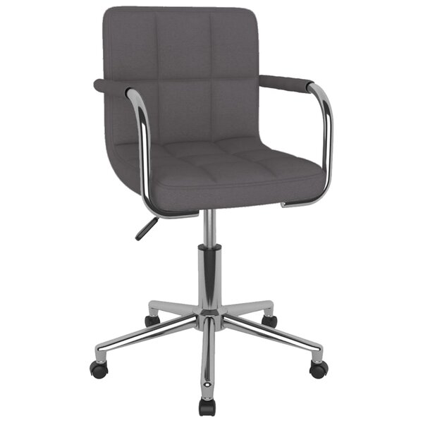 vidaXL Chaise pivotante de bureau Taupe Tissu