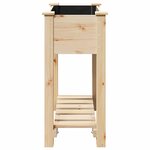 vidaXL Cache-pot de jardin avec étagère Beige 71 x 37 x 76.5 cm